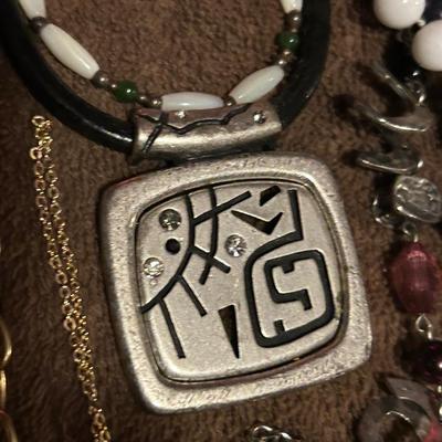 Estate, jewelry lot, large lot of necklaces.