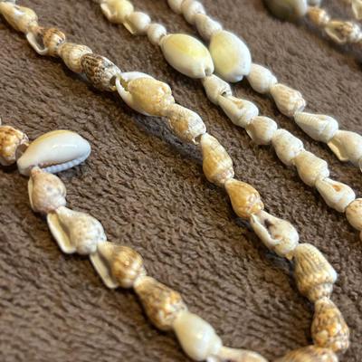 Estate jewelry lot of 5 shell necklaces