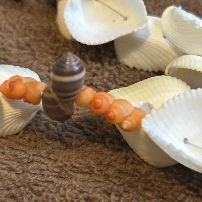 Estate jewelry lot of 5 shell necklaces