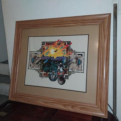 FRAMED NATIVE AMERICAN ARTWORK