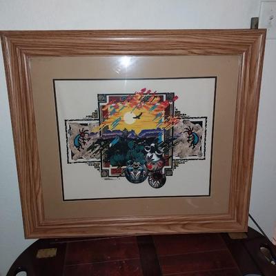 FRAMED NATIVE AMERICAN ARTWORK