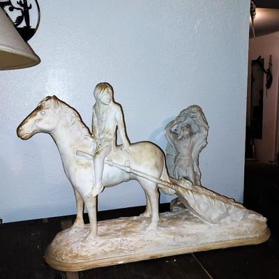 UNPAINTED NATIVE AMERICAN FIGURINES