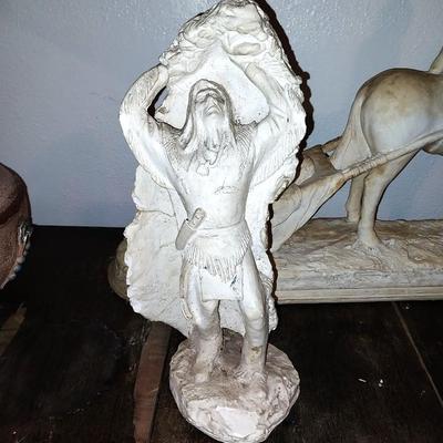 UNPAINTED NATIVE AMERICAN FIGURINES