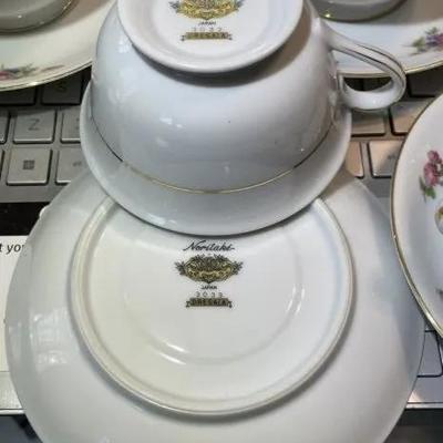 5-Vintage Noritake Japan Dresala Cups & Saucers Sets 3033, in VG Preowned Condition.