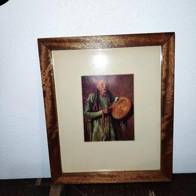 FRAMED NATIVE AMERICAN, INDIAN