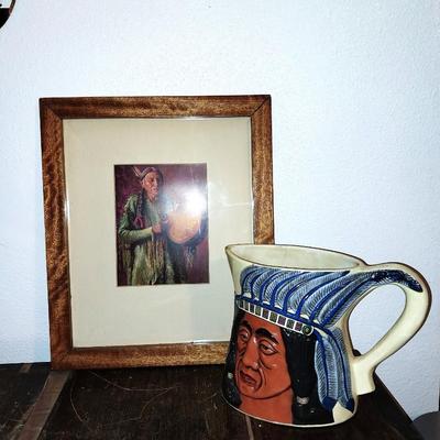 FRAMED NATIVE AMERICAN, INDIAN