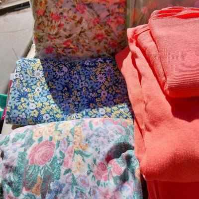 BRIGHT COLORED AND FLOWERY MATERIAL