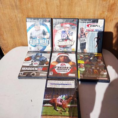 PLAYSTATION 2 SPORTS GAMES-MADDON-FIGHT NIGHT-HIGH HEAT HOCKY AND MORE