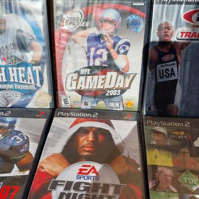 PLAYSTATION 2 SPORTS GAMES-MADDON-FIGHT NIGHT-HIGH HEAT HOCKY AND MORE