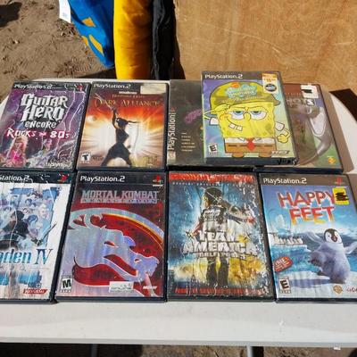PLAYSTATION 2 GAMES-HAPPY FEET-TEAM AMERICA-SPONGE BOB-MORE