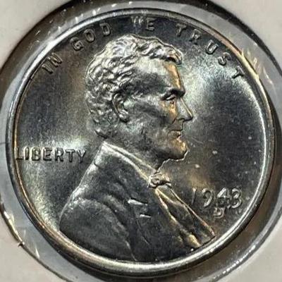 1943-D MS-66/67 QUALITY CONDITION LINCOLN HEAD CENT AS PICTURED.