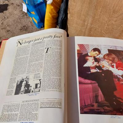 TWO LARGE SCRAP BOOKS FILLED OF PRINCE CHARLES AND PRINCESS DIANA