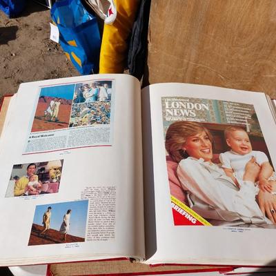 TWO LARGE SCRAP BOOKS FILLED OF PRINCE CHARLES AND PRINCESS DIANA