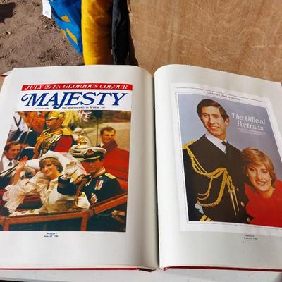 TWO LARGE SCRAP BOOKS FILLED OF PRINCE CHARLES AND PRINCESS DIANA