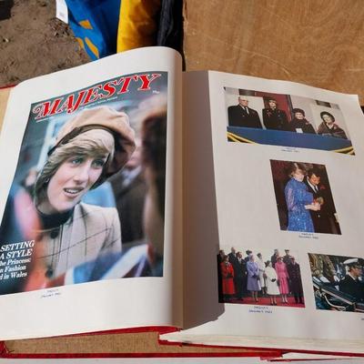 TWO LARGE SCRAP BOOKS FILLED OF PRINCE CHARLES AND PRINCESS DIANA