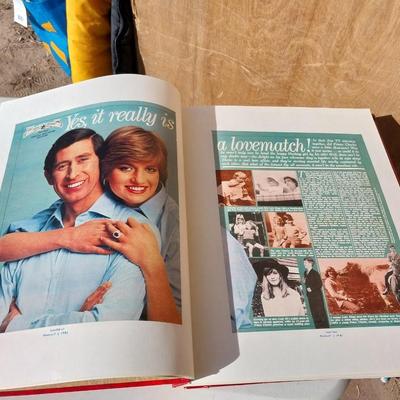 TWO LARGE SCRAP BOOKS FILLED OF PRINCE CHARLES AND PRINCESS DIANA