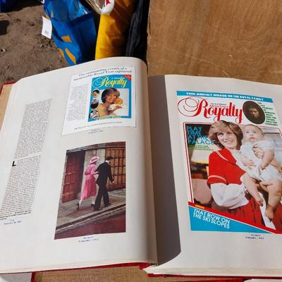 TWO LARGE SCRAP BOOKS FILLED OF PRINCE CHARLES AND PRINCESS DIANA