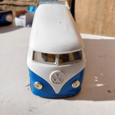 DIECAST HOME DEPOT RACE CAR AND 1969 HOTWHEELS VW BUS FULL SIZE