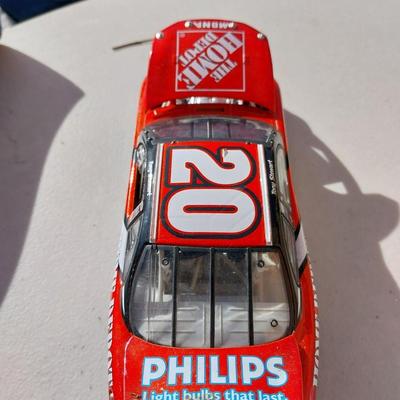 DIECAST HOME DEPOT RACE CAR AND 1969 HOTWHEELS VW BUS FULL SIZE