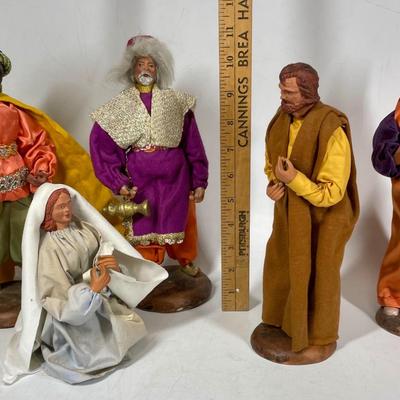 Nativity Scene Figurine Set Vintage by J.P. MARINACCI GREOUX SANTON FRANCE TERRACOTTA