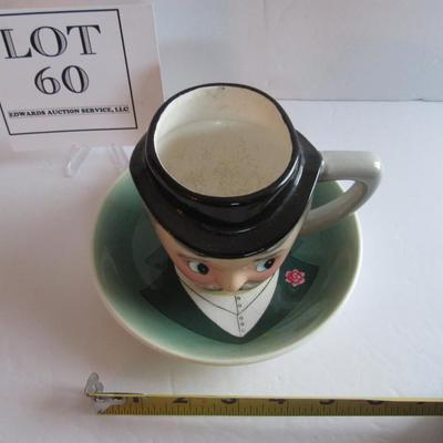 Vintage PY Gentleman Cup and Saucer