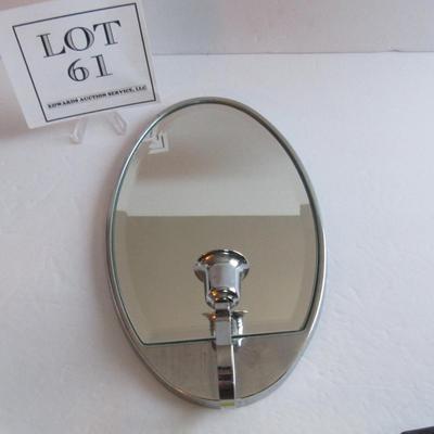 Sturdy Oval Wall Mirror Sconce