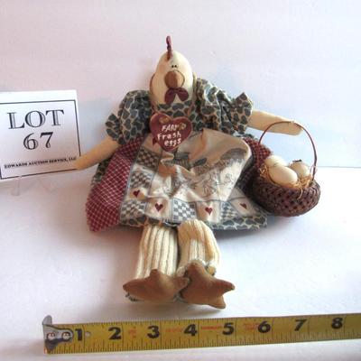 Adorable Farm Fresh Eggs Hand Made Chicken Shelf Sitter