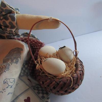 Adorable Farm Fresh Eggs Hand Made Chicken Shelf Sitter