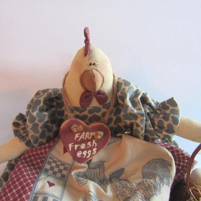 Adorable Farm Fresh Eggs Hand Made Chicken Shelf Sitter