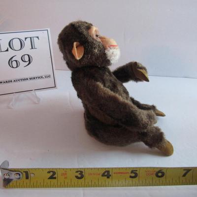 Unusual Vintage Monkey, Plush and Flocking Over Foam?