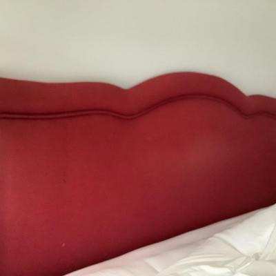King bed headboard & frame, fabric padded 56"H