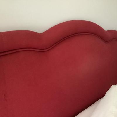 King bed headboard & frame, fabric padded 56"H