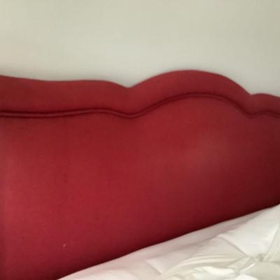 King bed headboard & frame, fabric padded 56"H