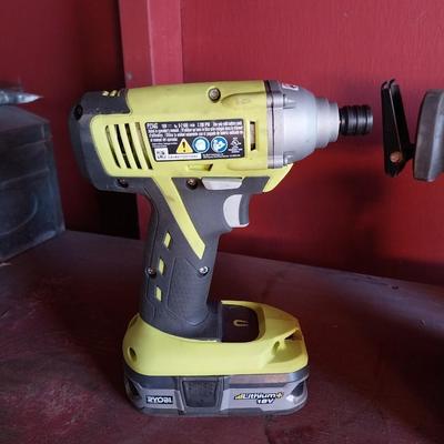 RYOBI CORDLESS DRILL-FLASHLIGHT-RECIPROCATING SAW