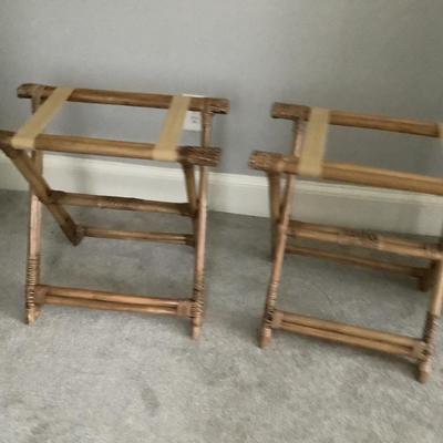 2 Bamboo luggage racks 22