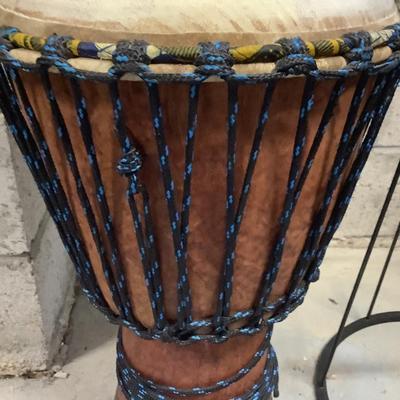 Handmade Bongo with Stand and Bongo Sticks 29" H 15"diameter