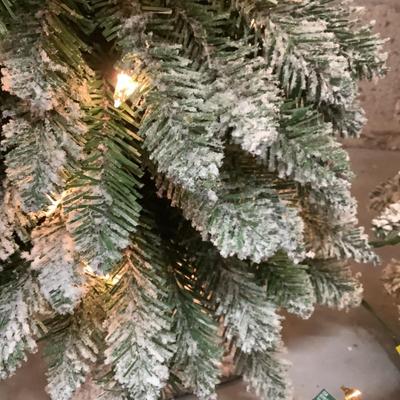 2 Lit Trees with Metal Stands 50"H 16"diameter