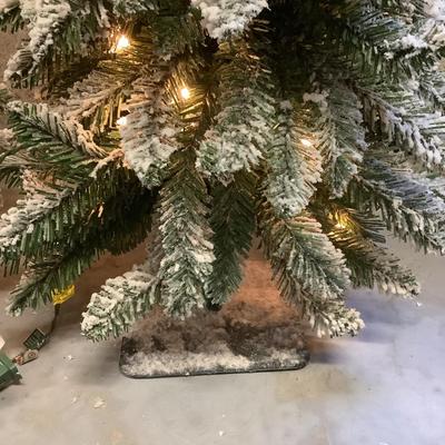 2 Lit Trees with Metal Stands 50"H 16"diameter