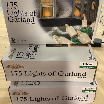 5 sets of 175 Lights of Garland and Universal Gutter Clips