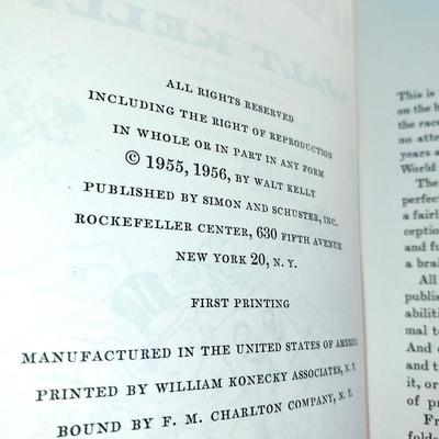VINTAGE "POGO" COMIC STRIP BY WALT KELLY "INCLUDES A FIRST PRINTING"