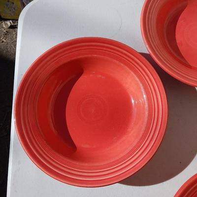 FOUR FIESTA PLATES MADE IN USA