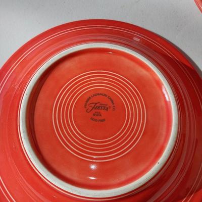 FOUR FIESTA PLATES MADE IN USA