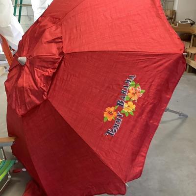 Tommy Bahama like new sand umbrella, Tommy Bahama beach chair, and Rio beach chair
