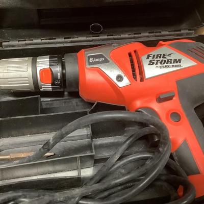 Black & Decker saw with bag, Fire Storm drill with case -both corded