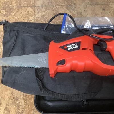 Black & Decker saw with bag, Fire Storm drill with case -both corded