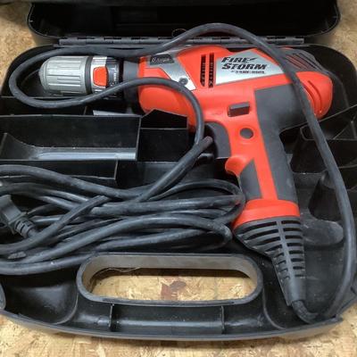 Black & Decker saw with bag, Fire Storm drill with case -both corded
