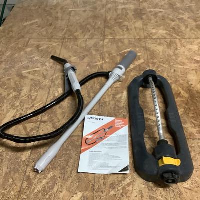 Deway battery operated transfer pump with nozzle, water sprinkler