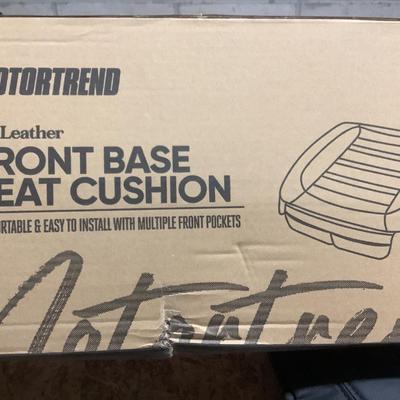 Motortrend PU leather front base seat cushion with front pockets 2 piece NIB