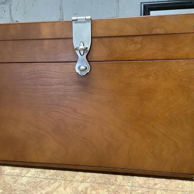 Trinity wooden tool/HOBBY chest 14"H 20" x 11" 8 drawers, top opens with storage and bottom pulls out