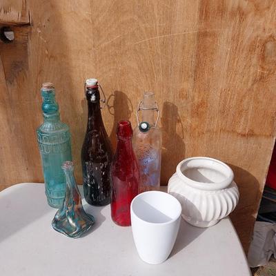 VINTAGE VASES AND BOTTLES